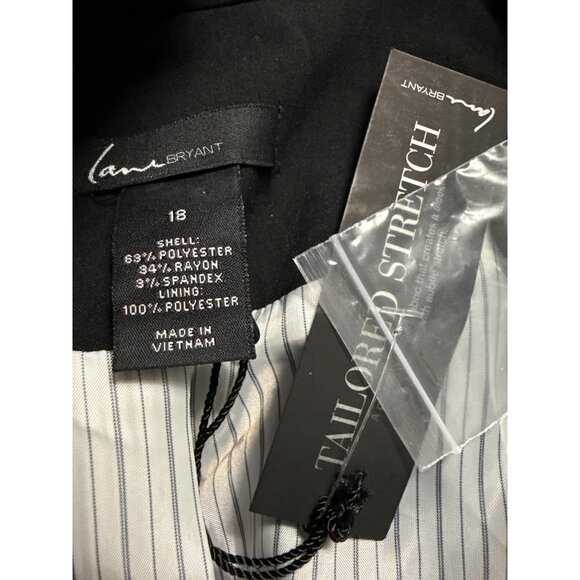 Lane Bryant Womens Size 18 Black Tailored Stretch Blazer Polyester Rayon - Picture 3 of 6